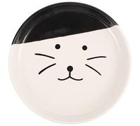 ibasenice Pet Ceramic Bowl - Ceramic Cat Dish Shallow Pet Food Plate Nordic-Style Cat Plate Decorative Kitten Bowl