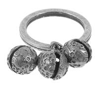 ibasenice Pet Collar Bells Set of 3 12mm Copper Alloy Jingle Bells with Key Chain Pet Collar Accessories for Cats and Dogs Decorative for Training and Identification