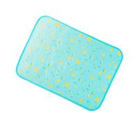 ibasenice Pet Cooling Mat Summer Cooling Pad for Dogs and Cats Washable Breathable Ice Silk Mat 50x70cm Fruit Blue for Indoor Outdoor Use