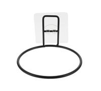 ibasenice Pet Feeder Holder Iron and Plastic Raised Bowl Mount Nail-free Stickers Black Convenient Feeder Mount Prevents Food Getting Caught for House and Pet Cage