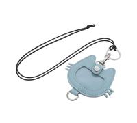 ibasenice Pet Hair Memorial Keychain PU Leather Keepsake Charm for Cat Owners Practical Key Organizer with Secure Attachment Stylish Blue Souvenir for Remembering Beloved Pets