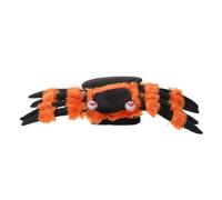 ibasenice Pet Spider Costume Creative Spider Leg Design Furry Tarantula Outfit with Harness, Black and Brown Polyester Fiber Material for Dogs and Cats for Halloween Party Dress