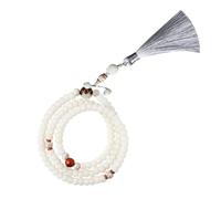 ibasenice Phone Strap Chinese Style Beaded Bodhi Lanyard White Jade Bodhi Mobile Phone Decoration for Friends