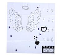 ibasenice Photography Props for Boy Girl Monthly Milestone Blanket Wings Pattern for Hundred Day Banquet Photo Prop