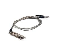 ibasenice Piezo Pickup Bar 5 Pcs Silver Piezo Wire Rods with 2.5mm Plug Diameter No Noise Cuttable for Folk Guitar and Cigar Box Guitar and Music Bands