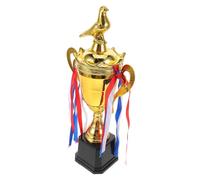 ibasenice Pigeon Trophy Medal Elegant Crown Cap Design Durable Metal Construction Gold Finish Award Cup for Soccer Football Tournaments Trophy for Competitions
