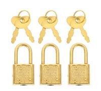 ibasenice Pirate Treasure Chest Padlock Small Plastic Mini Locks with Keys for Kids DIY Toy Box Latches Party Game Accessories