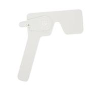 ibasenice Plastic Eye Occluder Handheld Eye Patch for Vision Screening and Astigmatism Testing White Material Suitable for Adults and Preschool Children for Hospital and Family Use