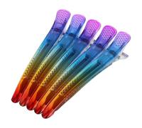 ibasenice Plastic Hair Sectioning Clips with Non-deforming Design for Hairdressing 5pcs and Stays in Place Feature Suitable for Professional Salon and Home Use