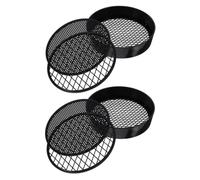 ibasenice Plastic Handheld Sieve Set for Kids Science Experiments Laboratory Screening Mesh Filters 3 Interchangeable Sizes