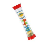 ibasenice Plastic Kaleidoscope with Rain Stick Sound Effect for Boy Girl and Cognitive Sensory Plaything to Stimulate Visual and Auditory Development Red Handheld Educational