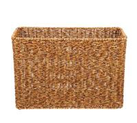 ibasenice Plastic Magazine Brown Organizer in Rectangular Storage or Basket for Books Sundries Living Room Hotel