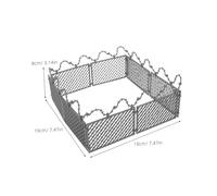 ibasenice Plastic Miniature Fence for DIY Micro Landscape Accessories Weather-resistant Simulation Obstacle for Dollhouse Crafts Easy Snap Assembly for Custom Village and Diorama Scenes