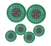 ibasenice Plastic Pigeon Nesting Bowls 6pcs Green Bird Bowls with Hollow Design for Secure Egg Resting and Long-term Use in Pigeon Breeding
