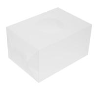 ibasenice Plastic Raffle Container - Clear Raffle Square Game Large Round Mouth Ticket Storage Container for Carnival Festive Party Plastic Storage