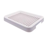 ibasenice Plastic Rectangular Bunny Cage Litter Box Mini Portable Pet Toilet with Assorted Color, Prevents Pet's Feet from Scratched for Home and Bathroom Use