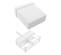 ibasenice Plastic Slide Staining Tank with Slide Holder Chemical Resistant Pom Plastic 10x8.5x3.2cm for Education Environments and Histology Labs