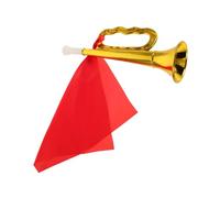 ibasenice Plastic Trumpet Lightweight Musical Instrument with Decoration Ergonomic Design for for Sports Games and Music Parties for Young Musicians