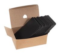 ibasenice Playing Word Cards Easy to Write on 100pcs Blank Black Sturdy Paper Notecards with Elegant Sl lack Design for DIY Projects and Learning
