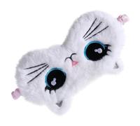 ibasenice Plush Cartoon Cat Eye Mask Soft Sleeping Blindfold for Boys and Lightweight Breathable Sleep Cover with Elastic Band Light Blocking Eye Shade for Travel and Nap