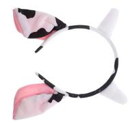 ibasenice Plush Cow Headband Soft Animal Ears Hairband for Adults Comfortable Costume Party Accessory Minimalist Design Safe for Everyday Wear and Spa Days