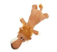 ibasenice Plush Lion Chew for Dogs Molar Teething with Squeaker and Crepe Paper Bite Resistant Interactive Pet for Dental Health and Active Play