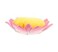 ibasenice Plush Lotus Cat Sofa Bed with Non Slip Base Cushion for Cats and Dogs Multi Functional Sleeping Mat for Indoor Use Comfortable Rest Area for Pets