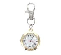 ibasenice Pocket Watch Delicate for Nurses Portable with Simple Design Golden Stainless Steel and Glass Material, Practical and Easy Installation for People Who Work