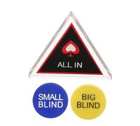 ibasenice Poker Game Markers Double Sided Dealer Button Small Blind Big Blind Chips Card Protector Tokens for Party Supplies Game Night Poker Counting Chips