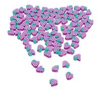 ibasenice Polymer Clay Beads with Holes Grape Shaped 100pcs Fruit-Themed Design for Crafts and Bracelet Making for Beaded Jewelry and Fruit-Themed Bracelets