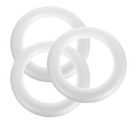 ibasenice Polystyrene Wreath Rings 25Cm Diameter White Foam Circles 3Pcs for Birthday Party DIY Crafts Floral Arrangements and Wedding Decoration