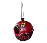 ibasenice Pomegranate Bird House Bird Nest Resin Craft Garden Hanging Birdhouse Station