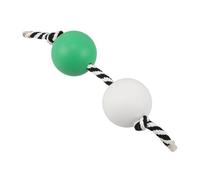 ibasenice Portable Asalato Handheld Rhythm Ball Shaker Green White Dual Ball Percussion Instrument for Music Practice Outdoor Events Family Gatherings
