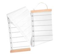 ibasenice Portable Baby Growth Height Ruler Canvas and Wood Hanging Height Growth Chart with Roll-up Storage for Boys and Girls's Room Development Recording