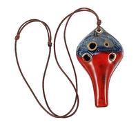 ibasenice Portable Ceramic Ocarina Creative Wind Instrument for Beginner Practice Small Musical Instrument Alto C Tuning Random Color