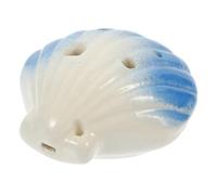 ibasenice Portable Ceramic Shell Shape 6 Holes Ocarina for Beginners with Wonderful Sound Making and Indoor Decorations, Cute Cartoon Style Musical Toy Instrument for Children