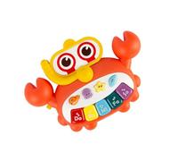 ibasenice Portable Handheld Musical Piano Cartoon Crab Design Early Educational Sensory Music Plaything for Enhancing Coordination and Color Recognition