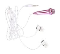 ibasenice Portable Miniature Microphone Compact Wired Mic for Voice Recording Easy to Operate with Plastic Construction for Video Blogging and Interviewing for Friends and Family Use