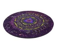 ibasenice Portable Rubber Divination Mat with Non-slip Backing Skin-friendly Lightweight Table Protector for Rituals and Game Playing Decorative Mystical Pattern for Tarot and Astrology