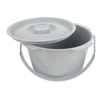 ibasenice Portable Thickened Urine Pot with Handle and Lid Smooth Surface Elderly Spittoon Chamber Pot for Night Use Travel Home Reusable Plastic Commode Bucket for Adults