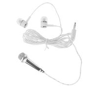 ibasenice Portable Tiny Microphone Silver for Singing and Podcasting Plastic Mini Microphone, Easy to Operate, for Interviewing with Family and Friends Use