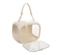 ibasenice Portable Transparent Bird Travel Carrier Cage with Secure Locking Lightweight and Ventilated Parrot Outdoor Bag for Parakeets Lovebirds Cockatiels Compact Sturdy Travel Cage for