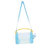 ibasenice Portable Transparent Hamster Cage Lightweight Travel Pet Carrier with Sturdy Plastic Construction and Comfortable Handle for Small Animals Outdoor Hiking and Shopping