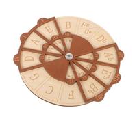ibasenice Portable Wooden Circle of Fifths Guitar Chord Practice Tool with Scale Wheel Music Theory Aid for Beginners and Adults Accelerates Chord Mastery and Enhances Finger Dexterity
