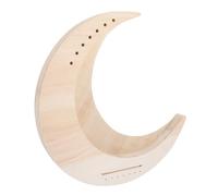 ibasenice Portable Wooden Lyre Harp 7 String Moon Shape DIY Instrument for Beginners Easy Assembly Creative