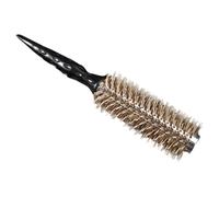 ibasenice Portable Wooden Roller Comb round Brush for Blow Drying Nylon and Boar Bristle, for Creating Curly Hairstyles on The Go and Suitable for Occasion