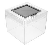 ibasenice Practical Acrylic Habitat Box Enclosure for Gecko and Lizard with High Surface Hardness and Easy to Observe Design Suitable for Domestic Pets and Small Animals Showing