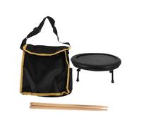 ibasenice Practice Silent Drum Pads Drum Pad in Black Rubber for Drumming Practice at Home Studio Includes Mute Bag and Sticks for Soundproof Sessions