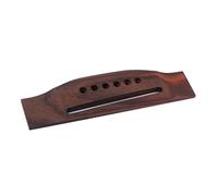 ibasenice Precisely Shaped Rosewood Guitar Bridge with Bone Slotted Saddle for Folk and Acoustic Guitars, Pre-drilled for Easy Installation, Vintage Look for Performance and DIY