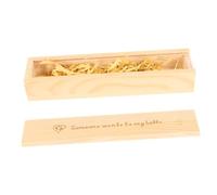 ibasenice Pregnancy Test Stick Wooden Box Elegant Storage Case for Female Pregnancy Announcement Keepsake Container Slide Lid for Newborn Reveal